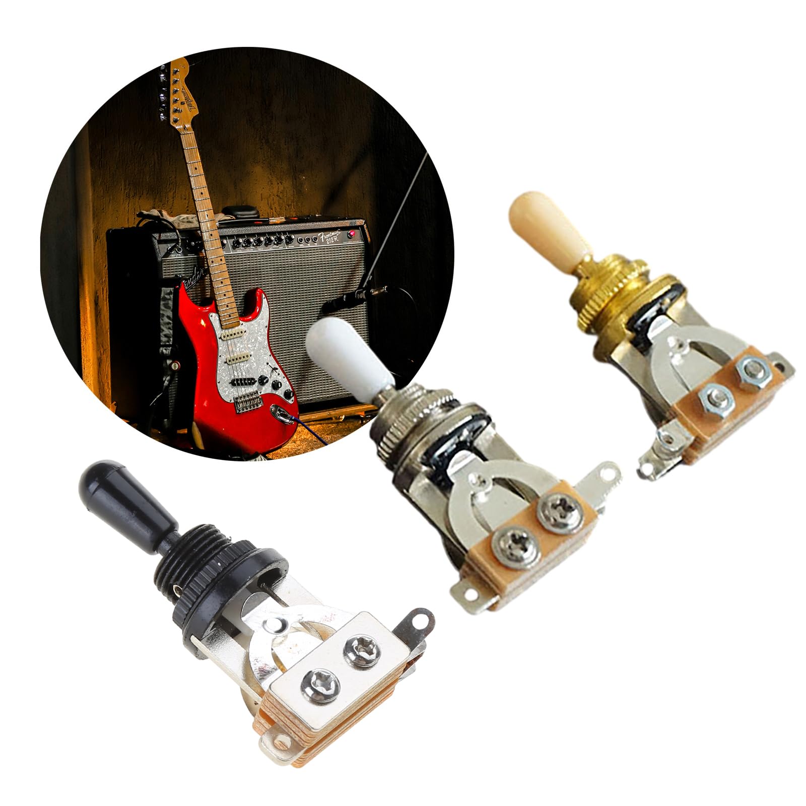 Selettore A Levetta Per Chitarra Elettrica 3 Vie In Nero - Foto 4