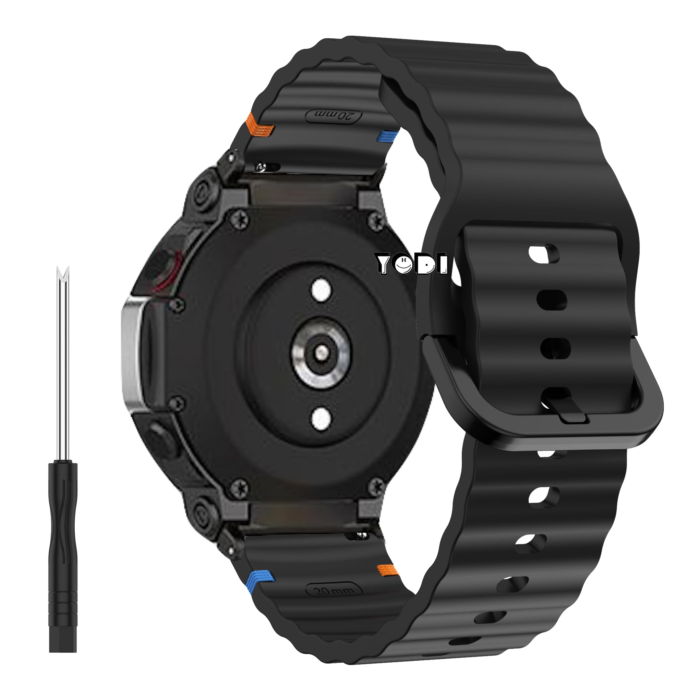 YODI Strap Band Compatible with Amazfit T-Rex 2 Smartwatch Only Soft Silicone | Nylon | Chain | Leather Watch Straps with Installation Adjuster Tool For Amazfit TRex 2-picture-19