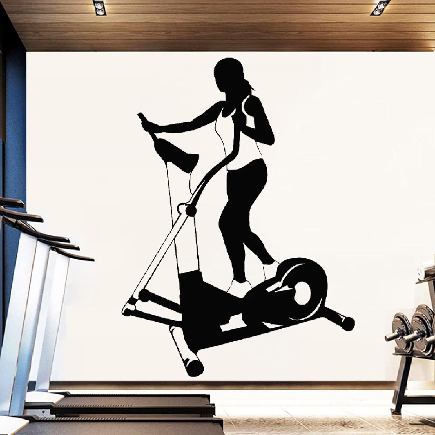 HEBIQUAN Gym Aufkleber Sport Mädchen Laufband Vinyl Wandaufkleber