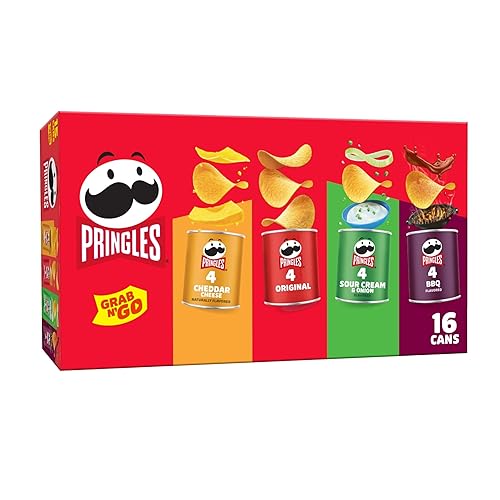 Miniatura 12 de Pringles - Patatas fritas, bocadillos para el almuerzo, paquete de variedad, paquete de 13.7oz (10 latas)