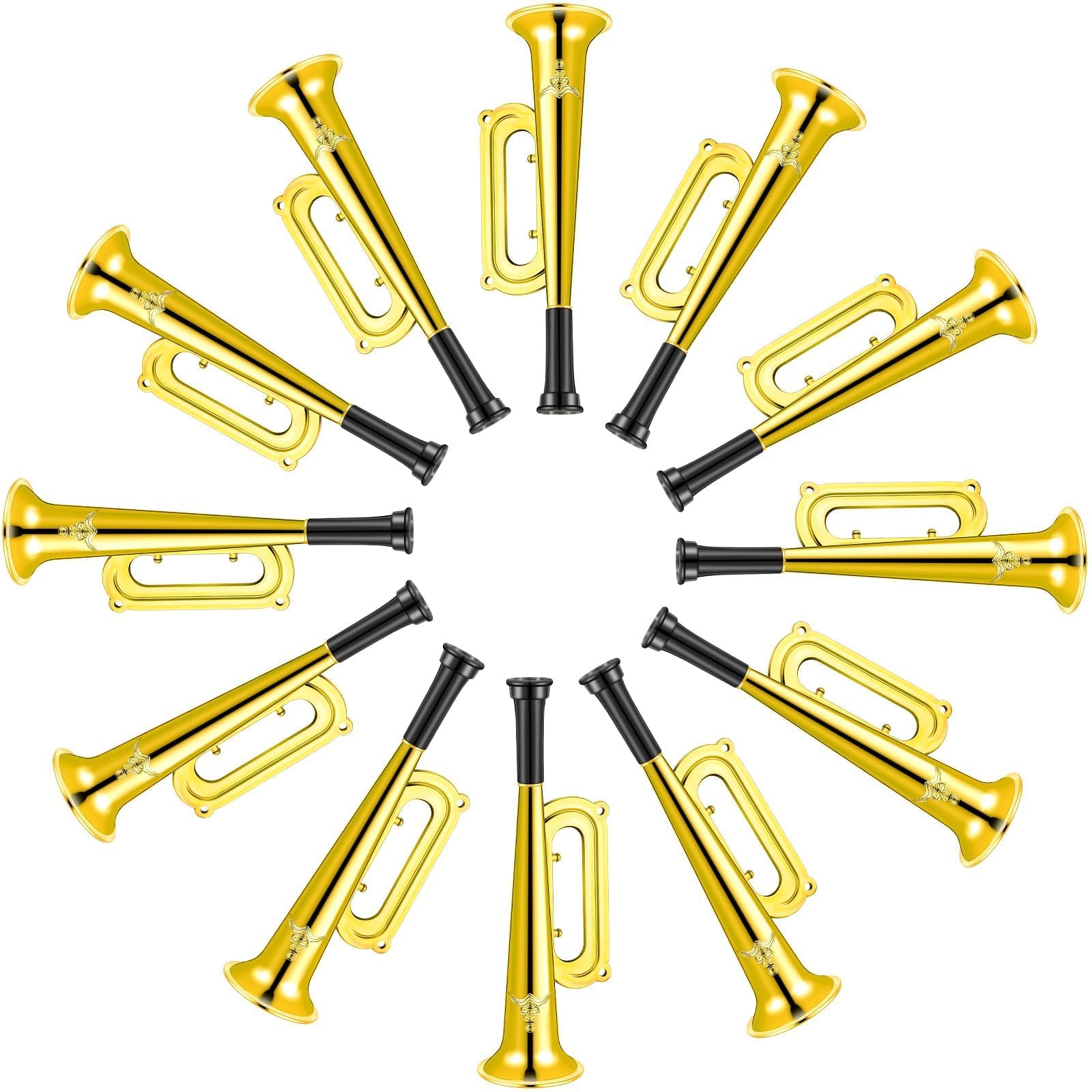 Tromba bambini strumenti musicali a fiato ABS oro metallizzato tromba con 4 tasti colorati