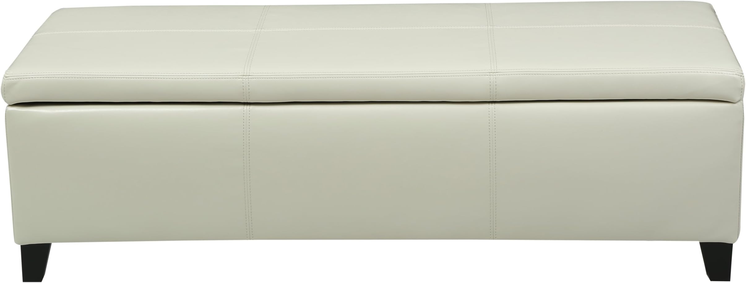 Christopher Knight Home Glouster PU Storage Ottoman, Ivory