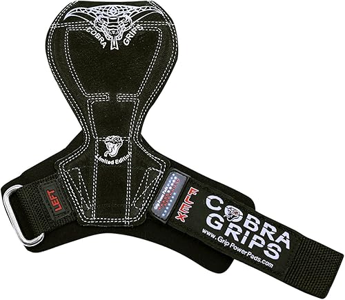 Miniatura 5 de Cobra Grips Flex Model Weight Lifting Gloves Heavy Duty Straps Alternative Power Lifting Hooks for Deadlifts with Padded Wrist Wrap Support Cuero