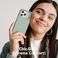 Vista 1082 de GONEZ Funda de silicona para iPhone 15 Pro Max, compatible con Magsafe, protector de cámara + protector de pantalla, forro de microfibra suave Negro