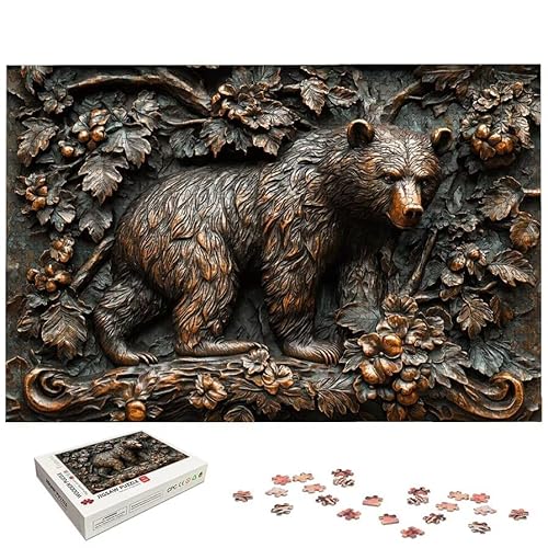 ���� �p�Y�� 1000�s�[�X ��l���� �N�} �W�O�\�[�p�Y�� �ؐ� Puzzle (75x50cm) ����������t�� �]�g�� ��l���� ��� ���� ��H�|�i Puzzle �z�[���f�R���[�V�����ɍœK�A�����ւ̃M�t�g�A�j���ւ̃M�t�g�AHome Decor