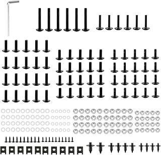 Areyourshop 232 piezas M5 M6 de aluminio, color negro, tornillo de contrachapado