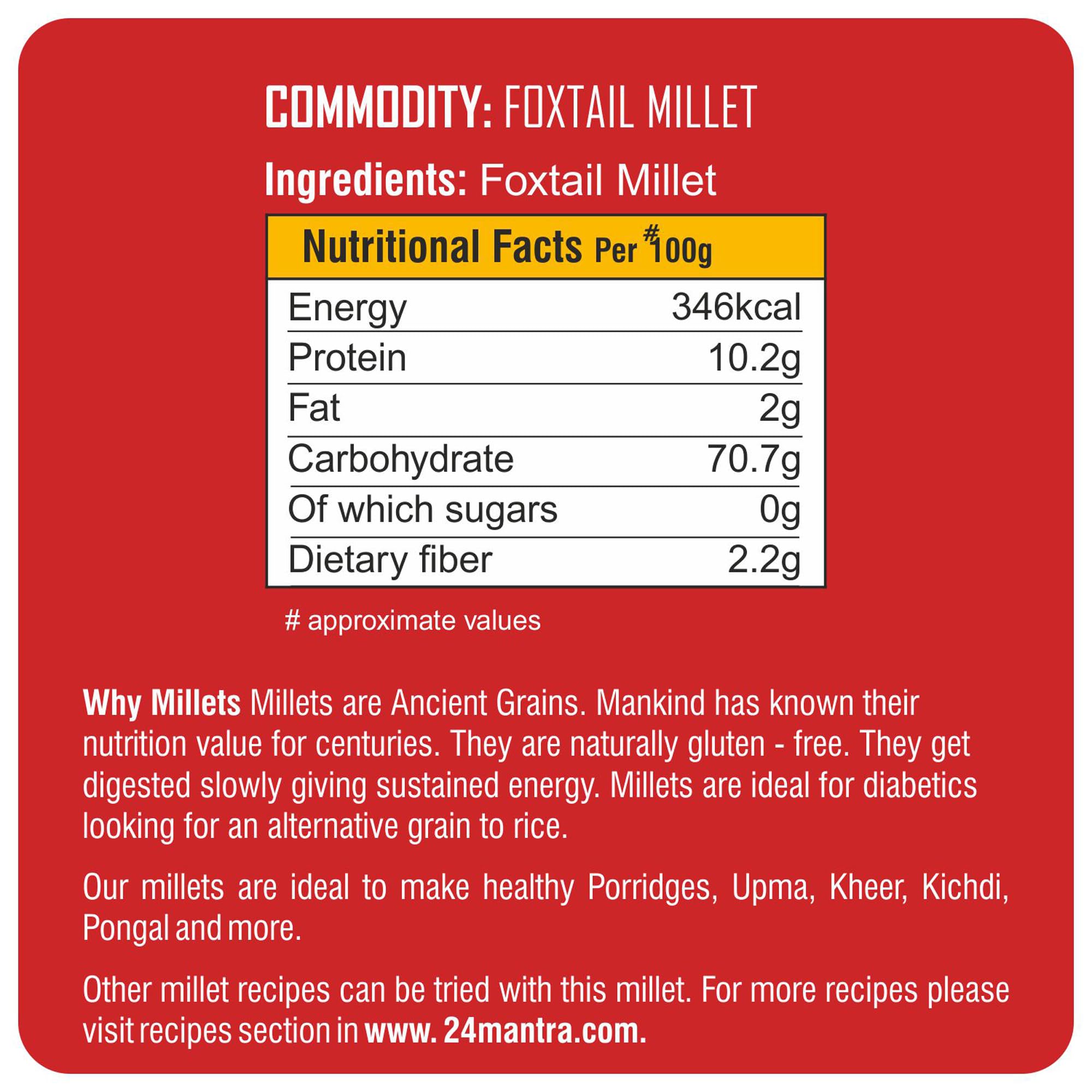 24Mantra Foxtail Millet, 1 kg - Image 2 thumbnail