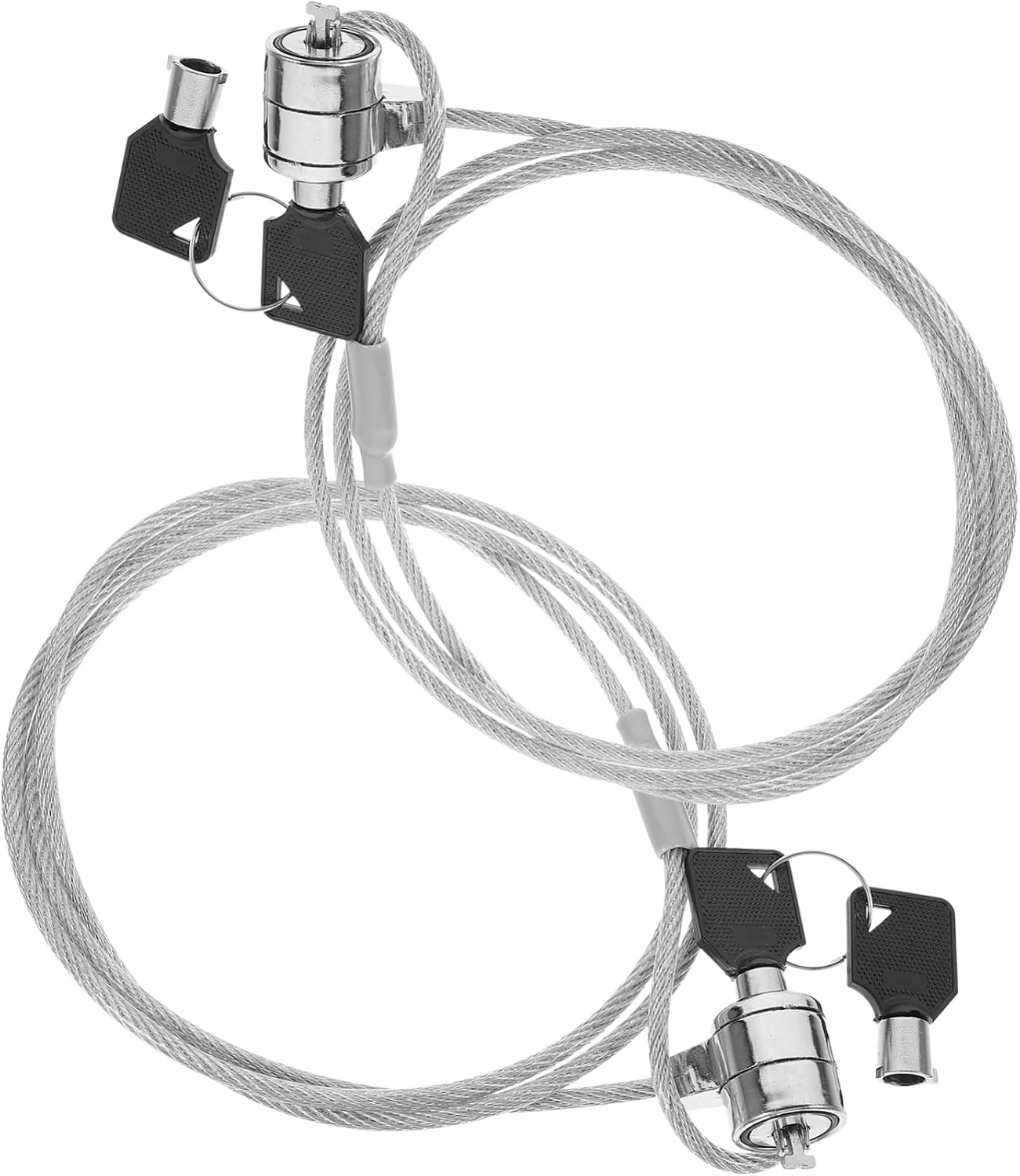 2sets Sturdy Laptop Locking Cable Notebook Lock and Security Cable Wire Locks for Theft Protection Desktop Fit