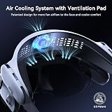 AMVR BS1 Battery Head Strap with Air Cooling Fan, Compatible with Meta Quest 3/3S Oculus Accessories, Magnetic Hot-Swappable Battery Pack, Comfort & Extended Playtime, Reduce Facial Stress - 3