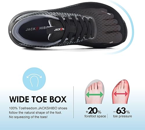 Miniatura 2 de JACKSHIBO Zapatos anchos con puntera ancha para mujer, con soporte de arco, para correr, caminar, atletismo, tenis, fascitis plantar ortopédica,