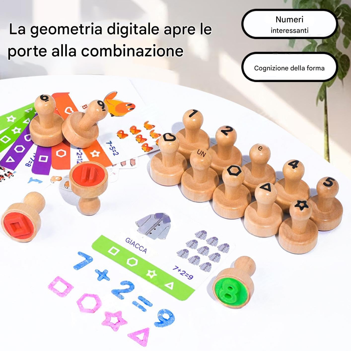 Alphabet Number Stamp, Educational Flashcard Stamping Kit, Portable Learning, Multicolor, Toy for Kids, Boys, Girls to Practice Math, Spelling and Creativity