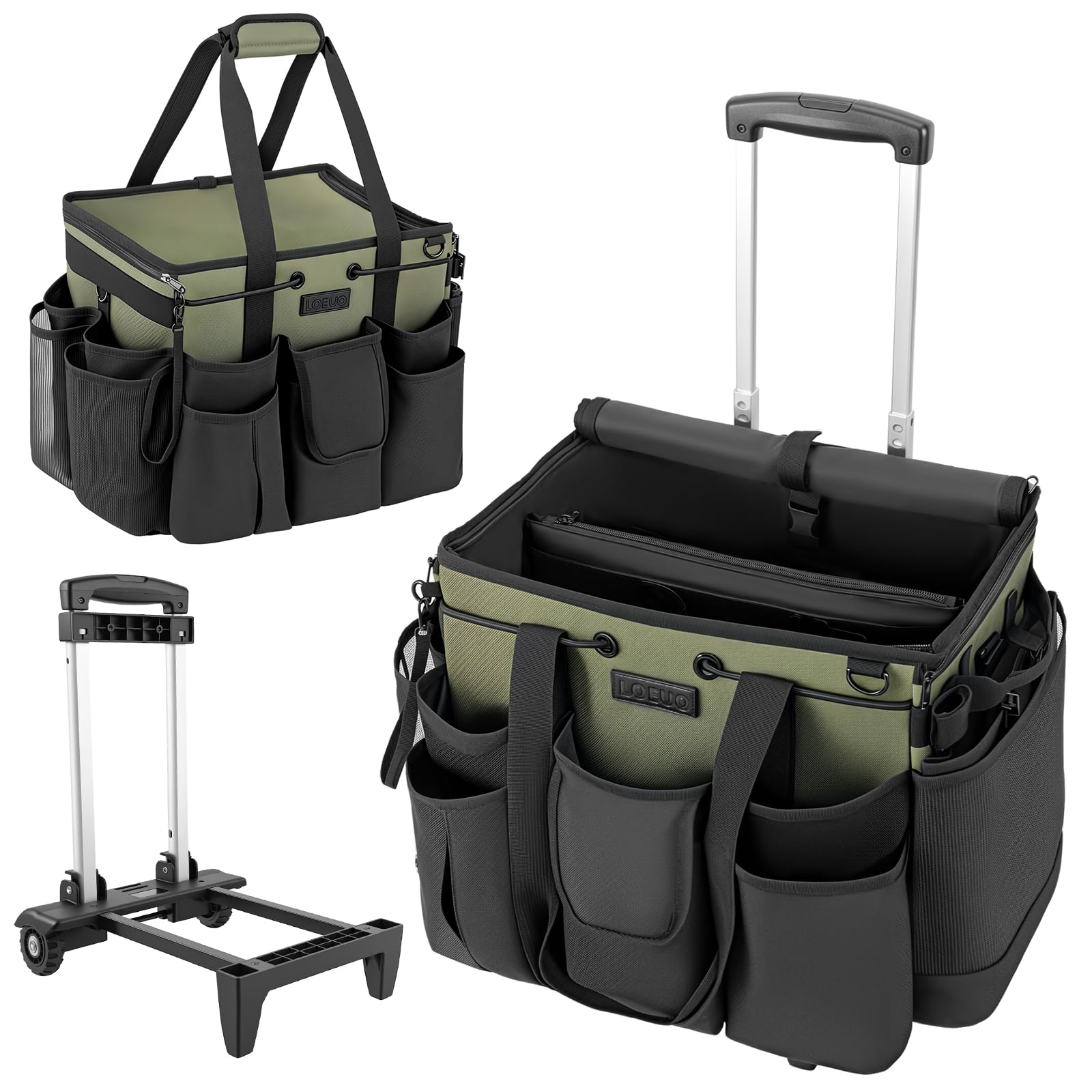 Large Cleaning Caddy for Cleaning Supplies Organizer, Rolling Cleaning Caddy Bags with Wheels for Housekeepers, Cleaning Carts on Wheels for Home Car Office Picnic