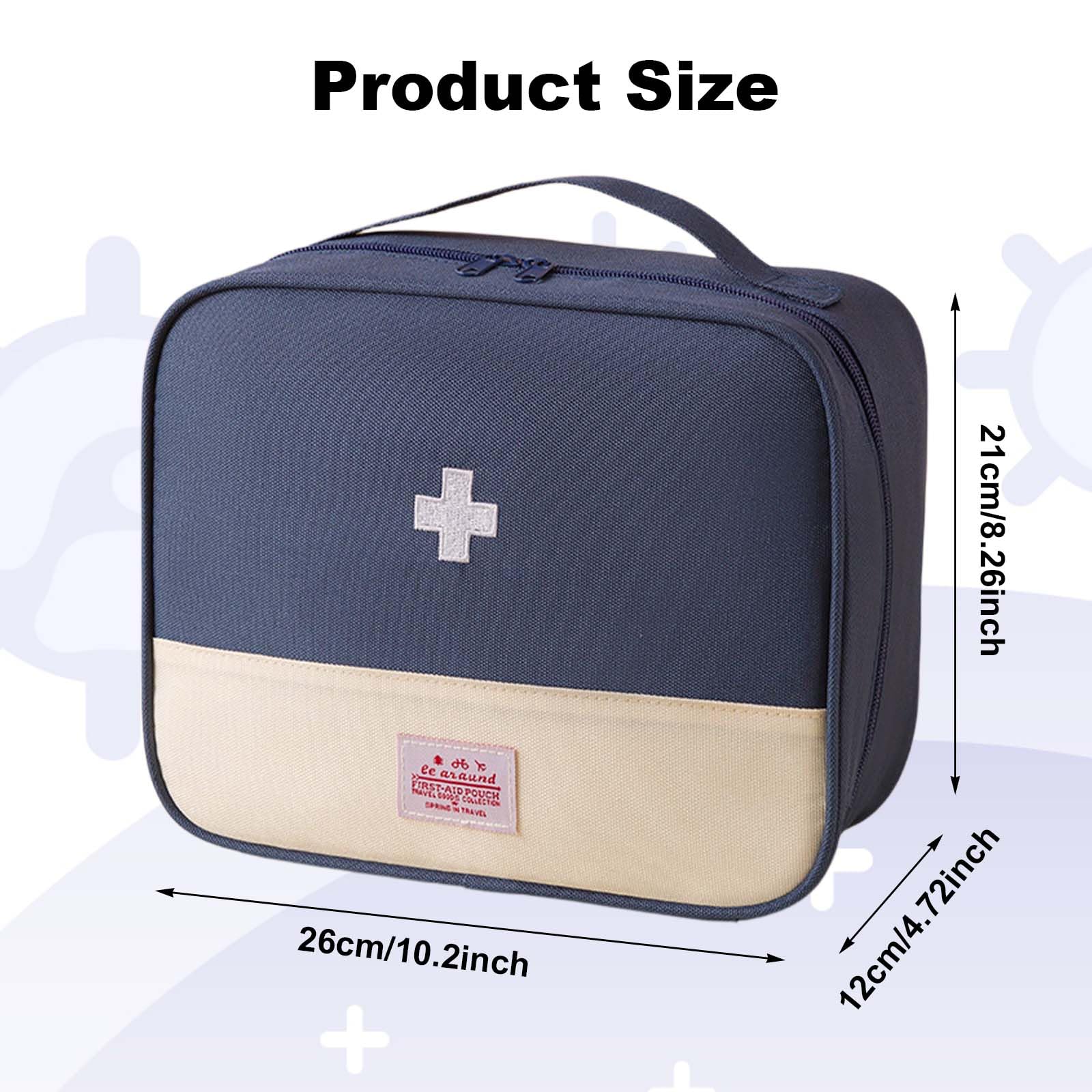 Disnace Travel Medicine Bag, Portable Mini First Aid Kit, Empty First Aid kit, Medical Kits Empty Bag - Image 2