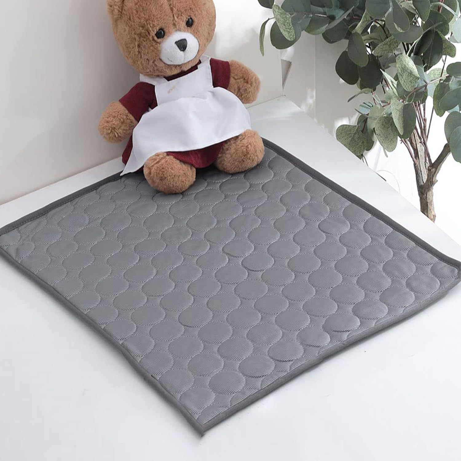 Kuber Industries Rectangular Dog & Cat Bed|Premium Cool Ice Silk with Polyester with Bottom Mesh|Multi-Utility Self-Cooling Pad for Dog & Cat|Light-weight & Durable Dog Bed|ZQCJ001DG-M|Dark Grey (B0CX52PC8P) Amazon Price History, Amazon Price Tracker
