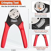 Vista 3 de 90 pares (180 piezas) Deutsch - Kit de pasadores de conector Deutsch, conector de enchufe 12, 16, 20, terminal con AWG 12-20 barril cerrado