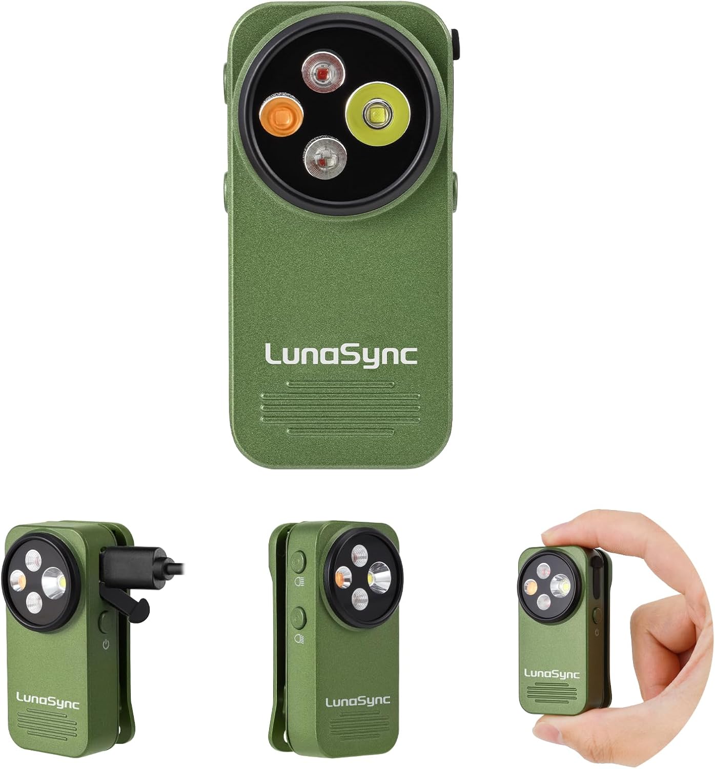 LunaSync EDC Flashlight Clip-on Mild, Rechargeable 600 Lumens with Sort-C, Moveable Magnetic Keychain Flashlights for Signaling, Biking or Outside, IPX6 Waterproof, Inexperienced