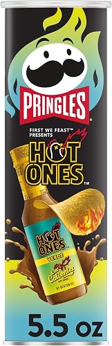 Pringles Hot Ones Los Calientes Potato Crisps Chips, Verde, Spicy Snacks, Hot Sa