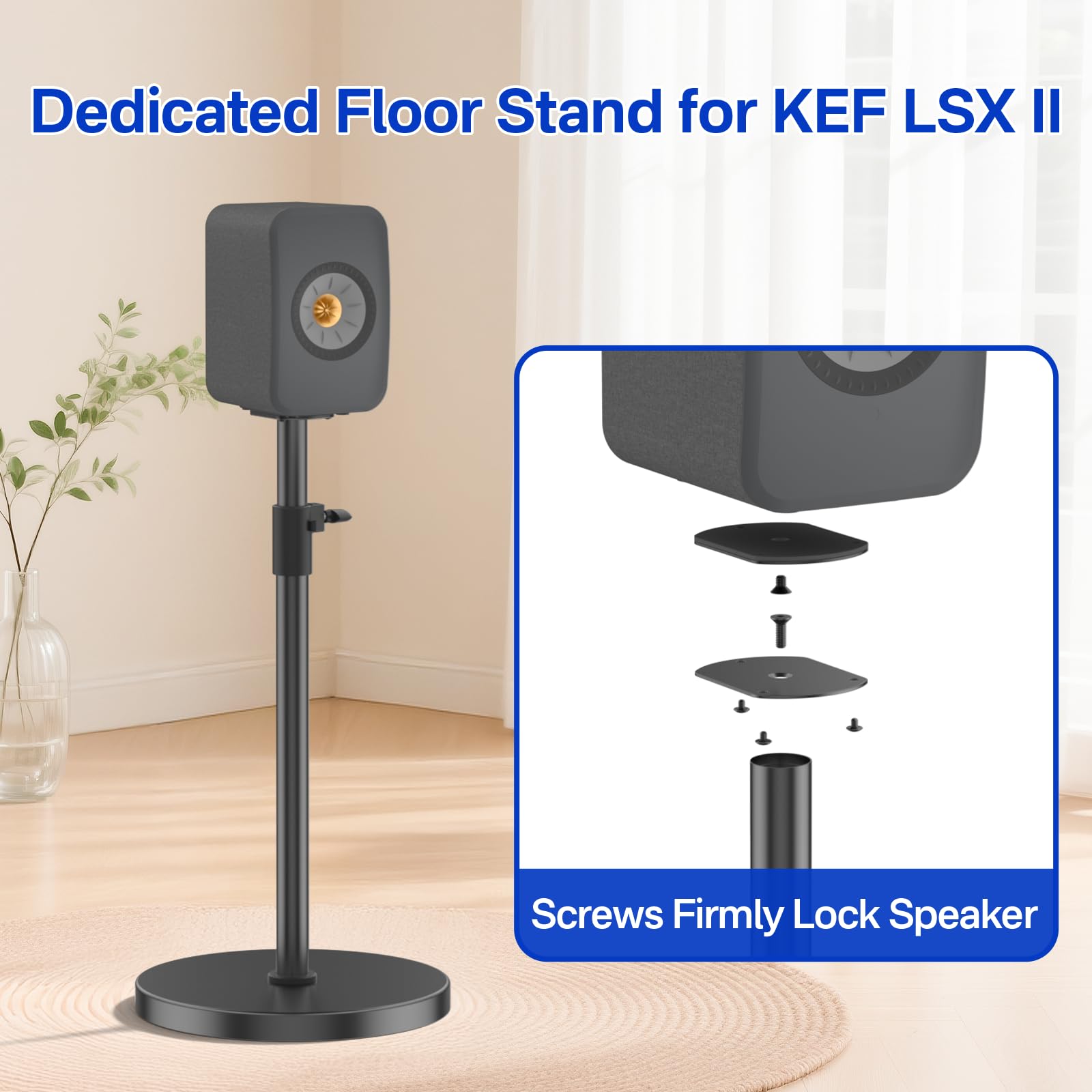 KEF LSX ⅱ スピーカースタンド Amazon | KEF LSX IIスピーカースタンド用高さ調節可能なスピーカー