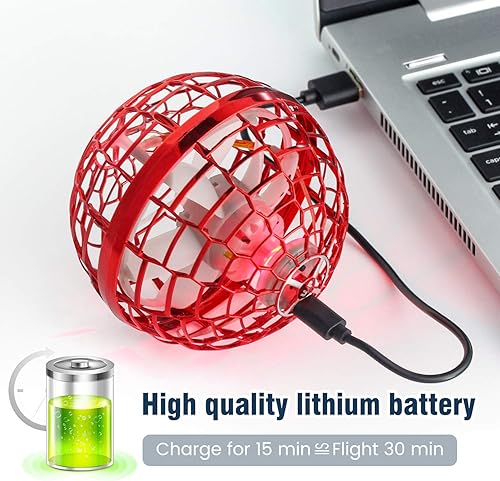 Miniatura 5 de MERRYHOME Juguetes de bola voladora para niños Grils 2025 Fly Orb Cosmic Globe Boomerang Hover Ball, mini dron de mano, juguete volador giratorio
