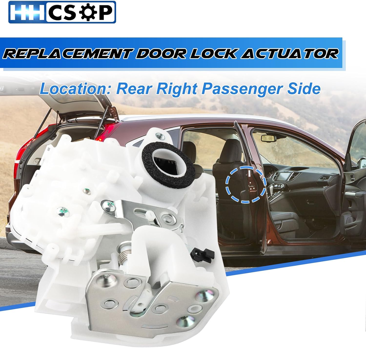 Rear Right Passenger Side Power Door Lock Latch Actuator Motor Replacement for Honda CRV CR-V Sport Utility 2007 2008 2009 2010 2011, 72610-SWA-A01, 72610SWAA01