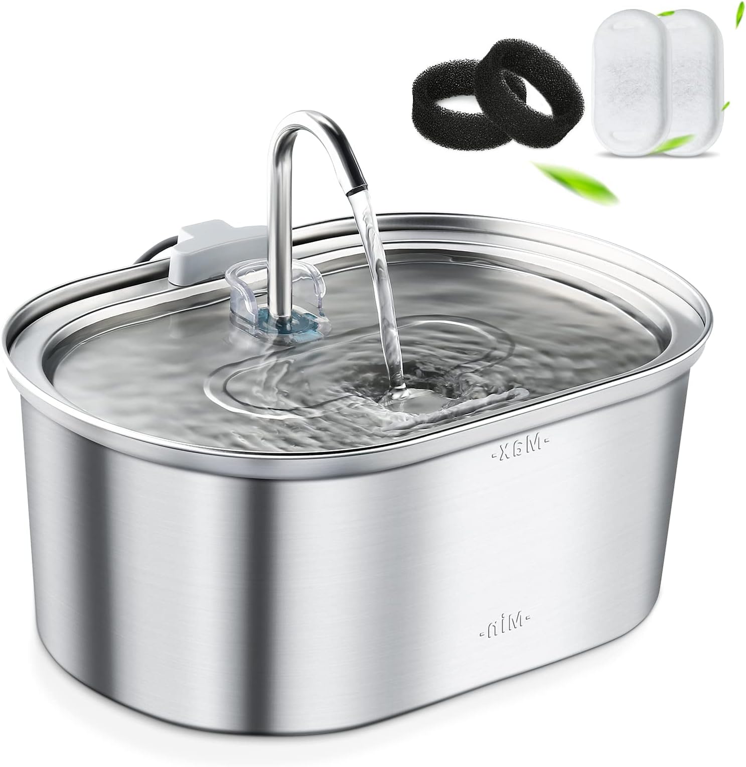 Ofat Home Dog Water Fountain, 128oz/1Gal/3.78L Stainless