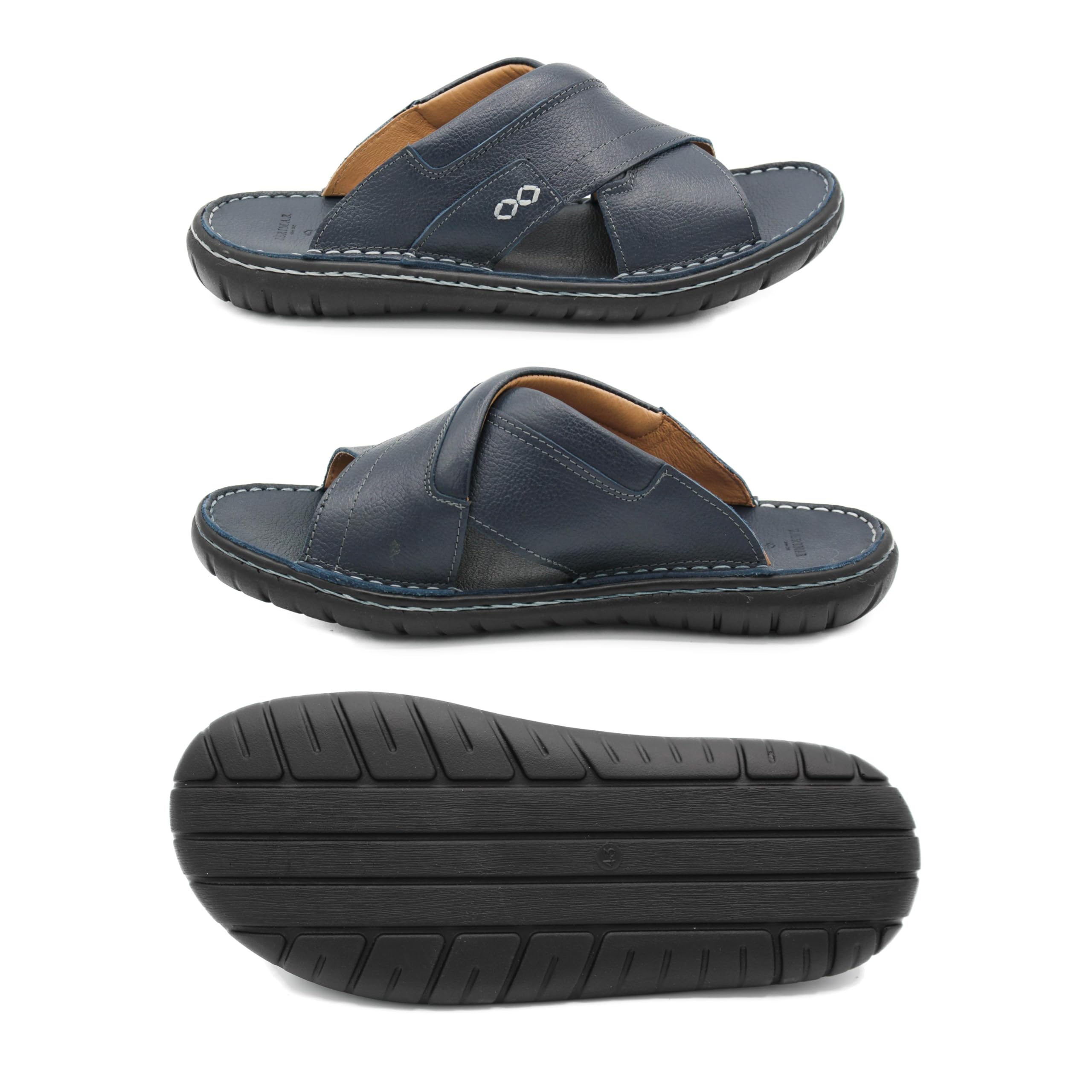 Zerimar Sandali Uomo Cuoio Naturale | Sandali Uomo Cuoio Eleganti | Infradito Uomo Pelle | Infradito Uomo