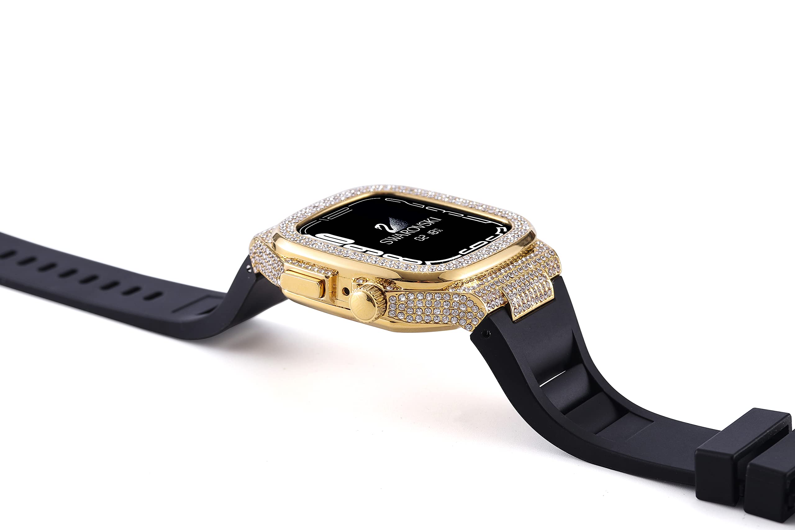 VeveXiao Robuste Schutzhülle mit Armband kompatibel mit Apple Watch Armbändern 45mm 44mm, Metall Schutzhülle mit Silikonband stoßfest Bumper für iWatch Serie 8 7 6 5 4 SE Herren und Damen