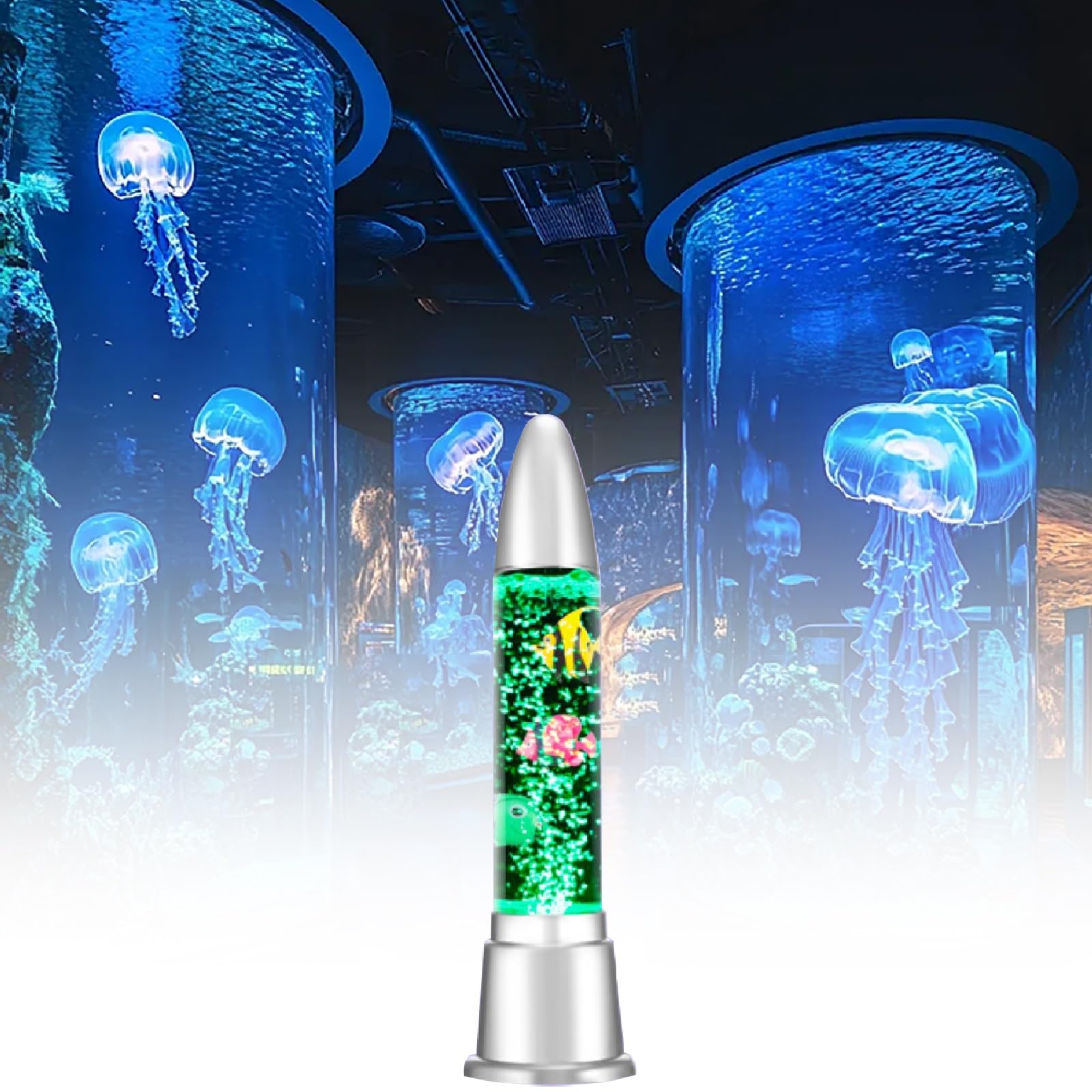 Columna de burbujas LED de pez de 50cm con motor silencioso 1