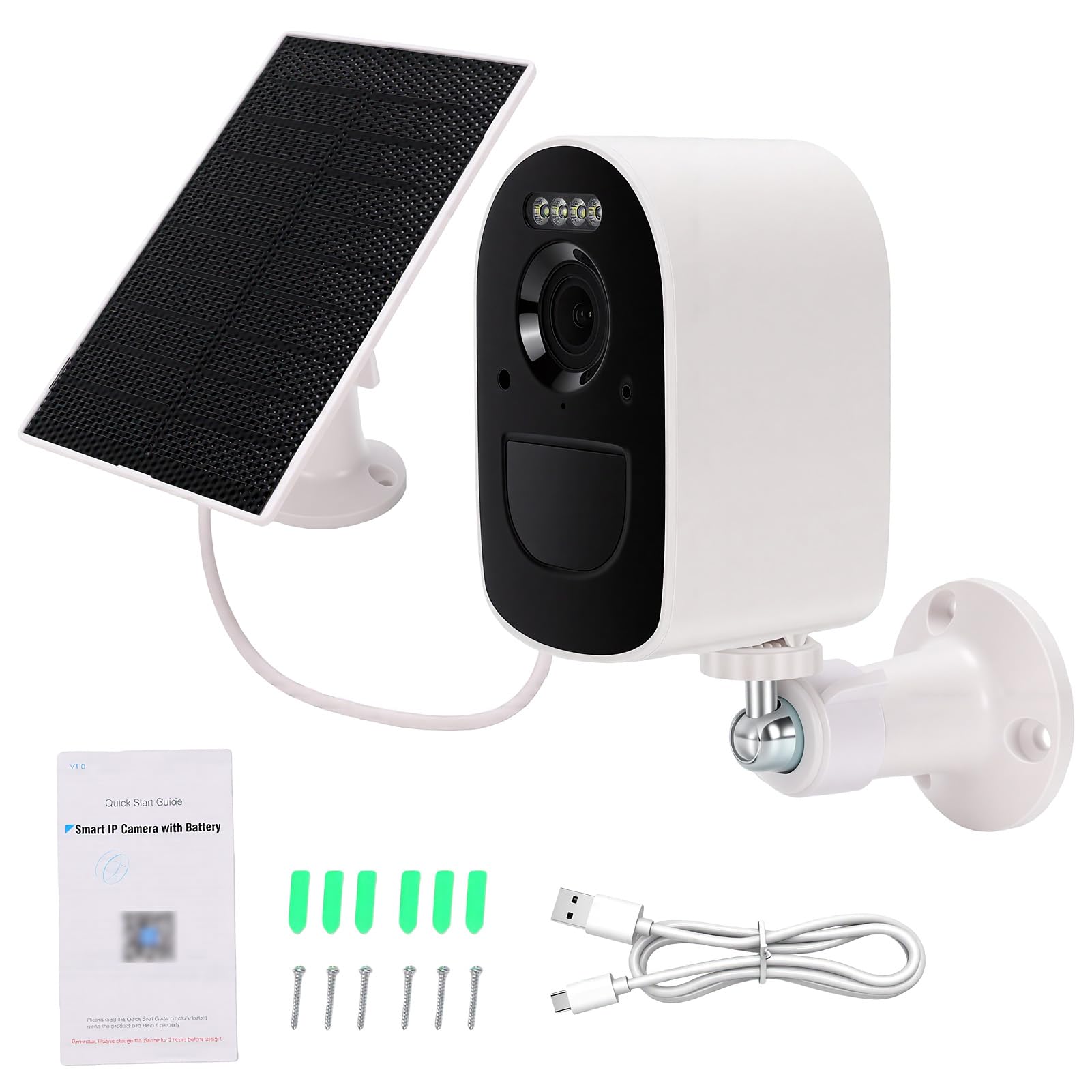 Sonew Caméra de Surveillance Solaire sans Fil, Batterie 5000mAh,