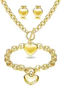 Amazon.com: LOYALLOOK 3-Piece Heart Jewelry Set - Pendant Amazon.com: LOYALLOOK 3-Piece Heart Jewelry Set - Pendant