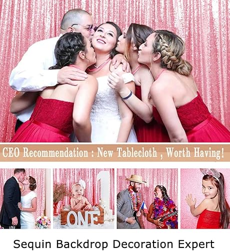 Miniatura 6 de telón de fondo de lentejuelas de 4x7 pies para fotografías, fiesta, boda, decoración de Navidad.