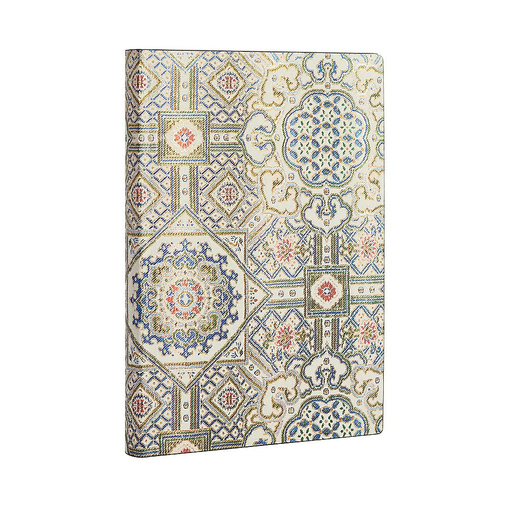 Ashta (Sacred Tibetan Textiles) Midi Unlined Journal: Flexi softcover, 100 gsm, ribbon marker, memento pouch, book edge printing, no closure (Sared Tibetan Textiles)