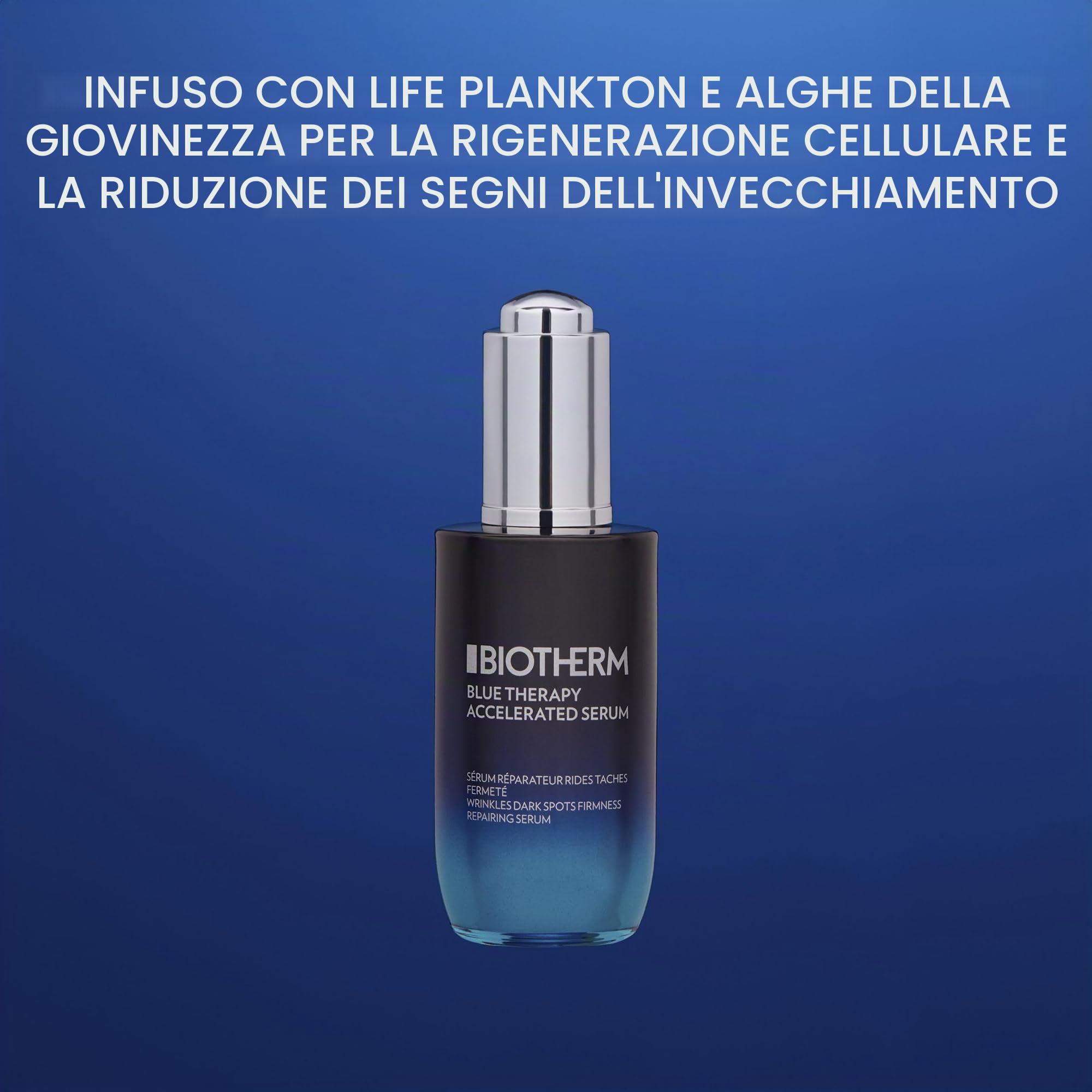 BIOTHERM Blue Therapy Accelerated Serum, Per Tutti i Tipi di Pelle, Azione Rigenerante, Rughe e Macchie Ridotte, Pelle Più Soda, Arricchito con Life Plankton, Siero Anti-Età, 50 ml