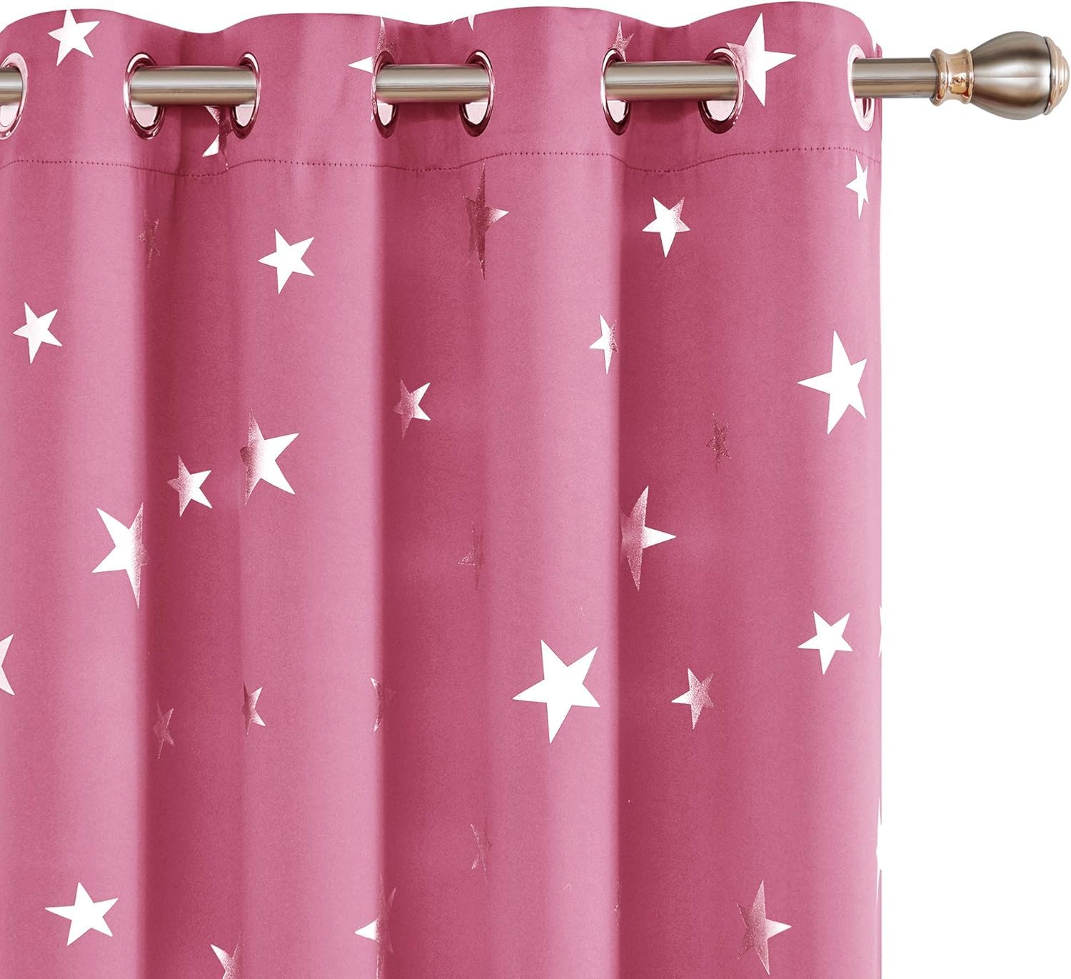 Deconovo Bedroom Space Curtains Thermal Insulated Eyelet Blackout Curtains for Living Room 52 x 54 Inch Drop Navy Blue 1 Pair — view 23