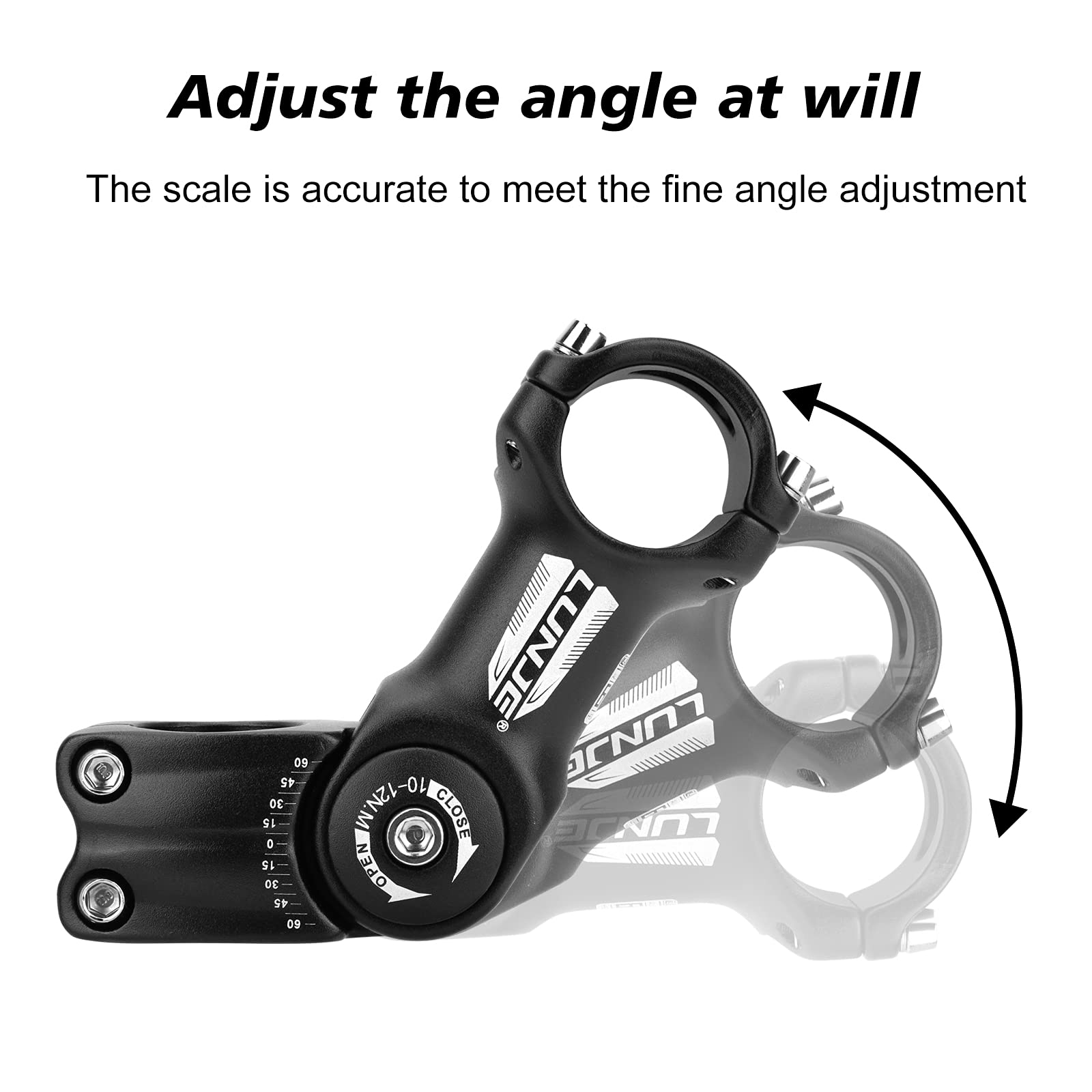 JUPSK Potence Réglable,± 60 Degrés Adaptateur De Tête D'extension De Fourche De Vélo 110mm