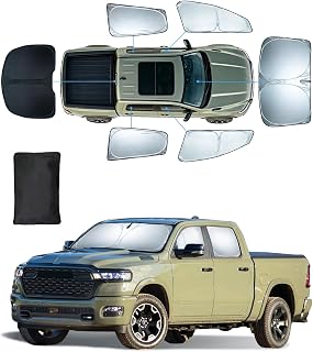 Front Rear Side Window Covers for Dodge RAM1500 2019-2025 6 PCS