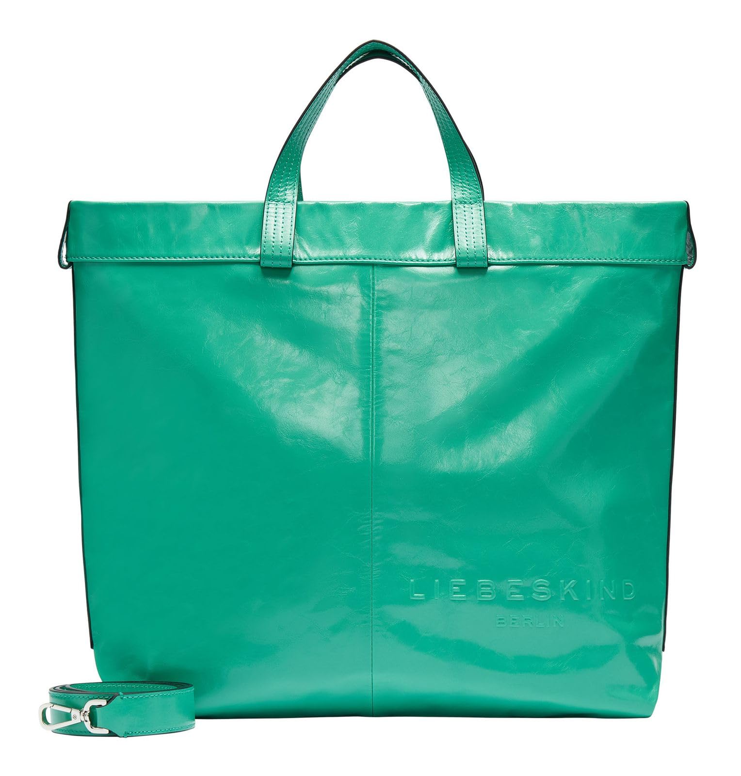 Liebeskind Berlin Women's L-Elvira PT Crinkle Jade Tote, jade, small