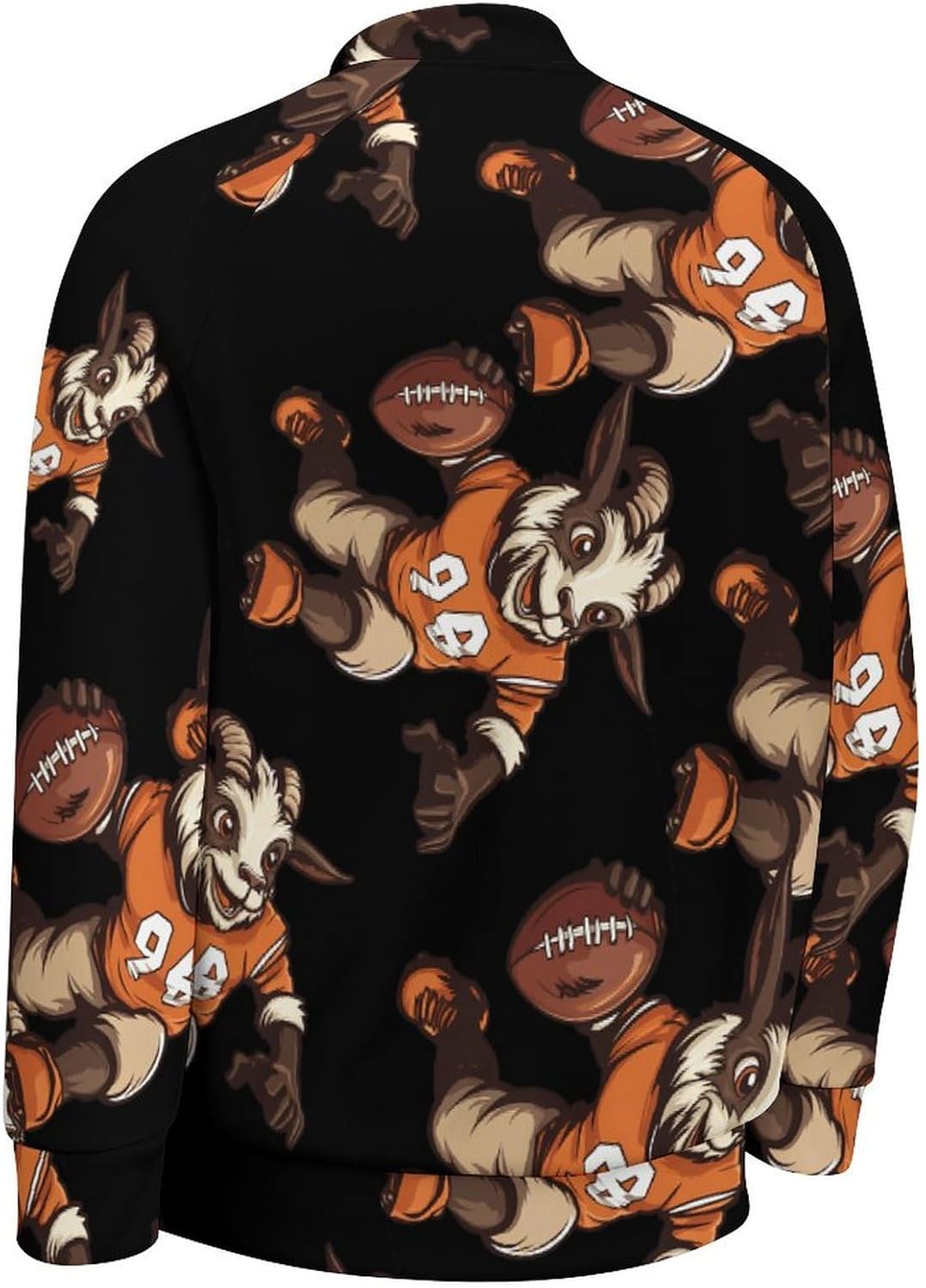 Goat Football Baseball Jacket Casual Sportswear Bomber Jacket Coat for Men Women