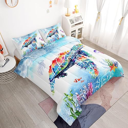 Miniatura 7 de Juego de edredón 3D de 3 piezas con 1 edredón y 2 fundas de almohada para niños, adolescentes y adultos (04, individual)