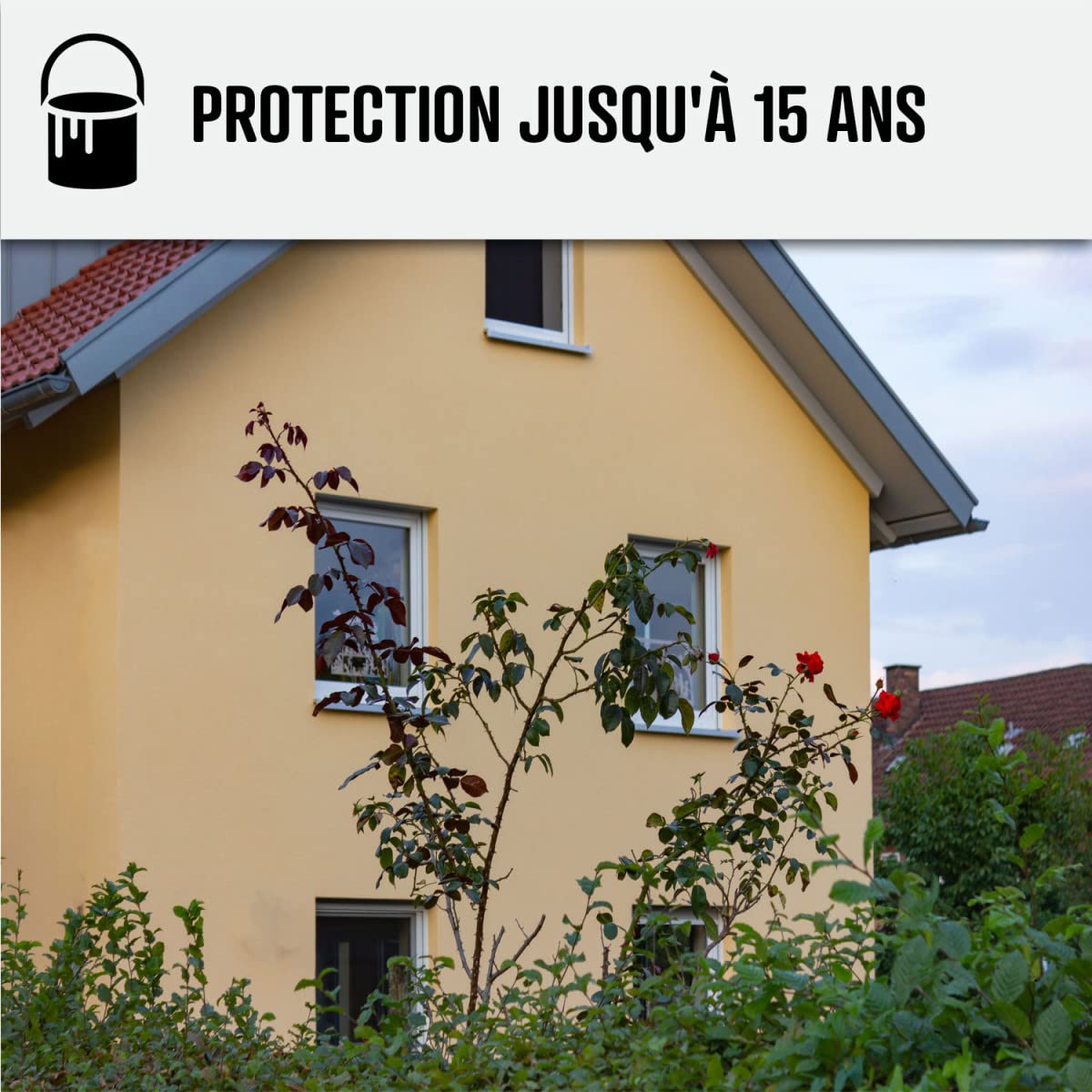 ARCANE INDUSTRIES Peinture Facade Siloxane Hydrofuge - ARCAFACADE SILOXANE - 10 L (+ ou - 60 m² en 1 Couche) Blanc