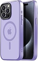 Vista 88 de Funda magnética para iPhone 15, resistente a las caídas, sensación de piel mate, a prueba de golpes, delgada, negro mate