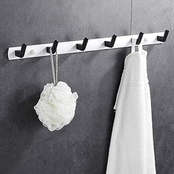 Durable Wall Mounted Hooks Aluminum Entryway Wall Mounted Coat Rack, Hat Hanger Rack for Hallway Bathroom Bedroom Living Room Smooth