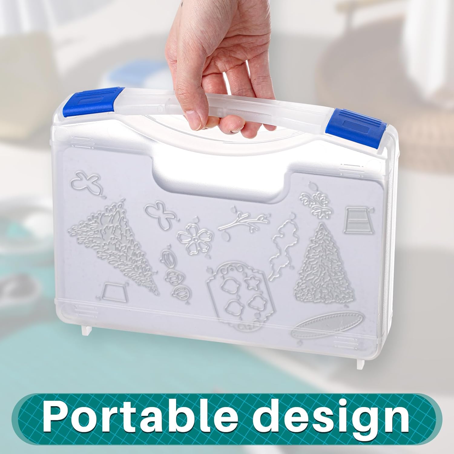 Magnetic Die Storage Case with 10 Magnetic Die Sheets Die Cut Storage Magnetic Sheet Translucent Craft Storage with Handle for DIY Scrapbooking Card Making Supplies
