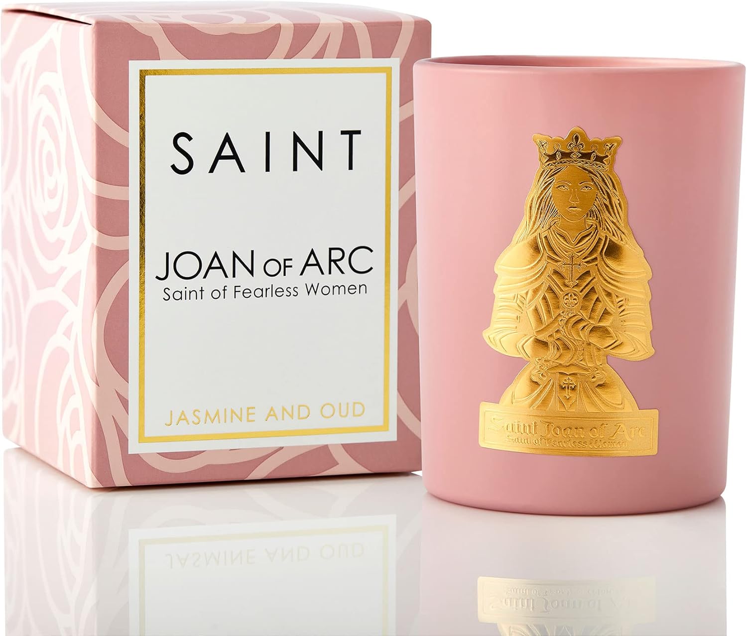 SAINT Saint Joan of Arc Scented Candle with Prayer and Prayer Coin, Saint of Fearless Women, Soy Coconut Aromatherapy Candle with 80 Hour Burn Time, Special Edition