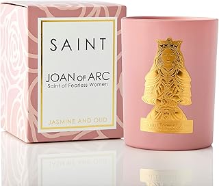 SAINT Saint Joan of Arc Scented Candle with Prayer and Prayer Coin, Saint of Fearless Women, Soy Coconut Aromatherapy Candle with 80 Hour Burn Time, Special Edition