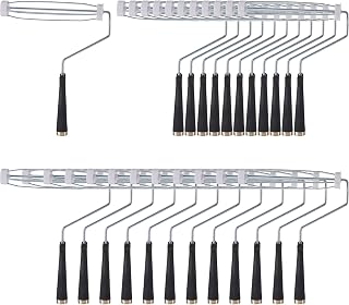 Gerrii 24-Pack 9 Inch 5-Wire Paint Roller Frames, 360° Rotating Galvanized Steel for Walls, Home DIY Painting (Black)