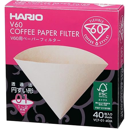 Amazon Co Jp Hario ハリオ V60用ペーパーフィルター みさらし 1 4杯用 日本製 Vcf 02 100mk ホーム キッチン