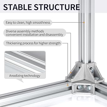 4pcs 1220mm 2040 V-Slot Extrusion Aluminum Profile, Anodized Linear Rail for 3D Printer Frame, CNC Machine, DIY Robotics & Structural Projects Silver