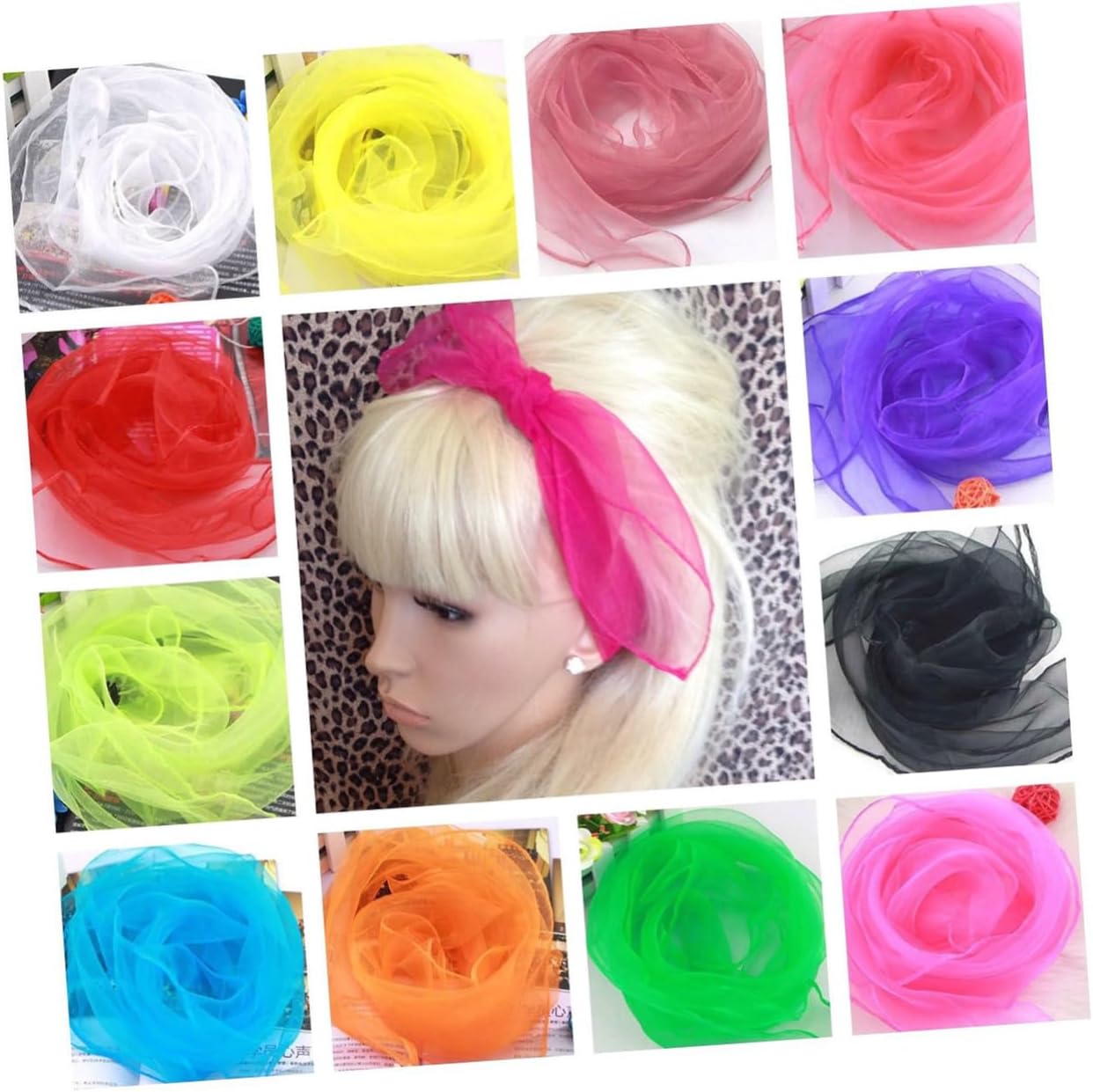 36pcs Square Juggling Silk Scarves for Boys and Girls Random Colors Lightweight Dance Props for Performance Movement for Kindergarten Dance Groups