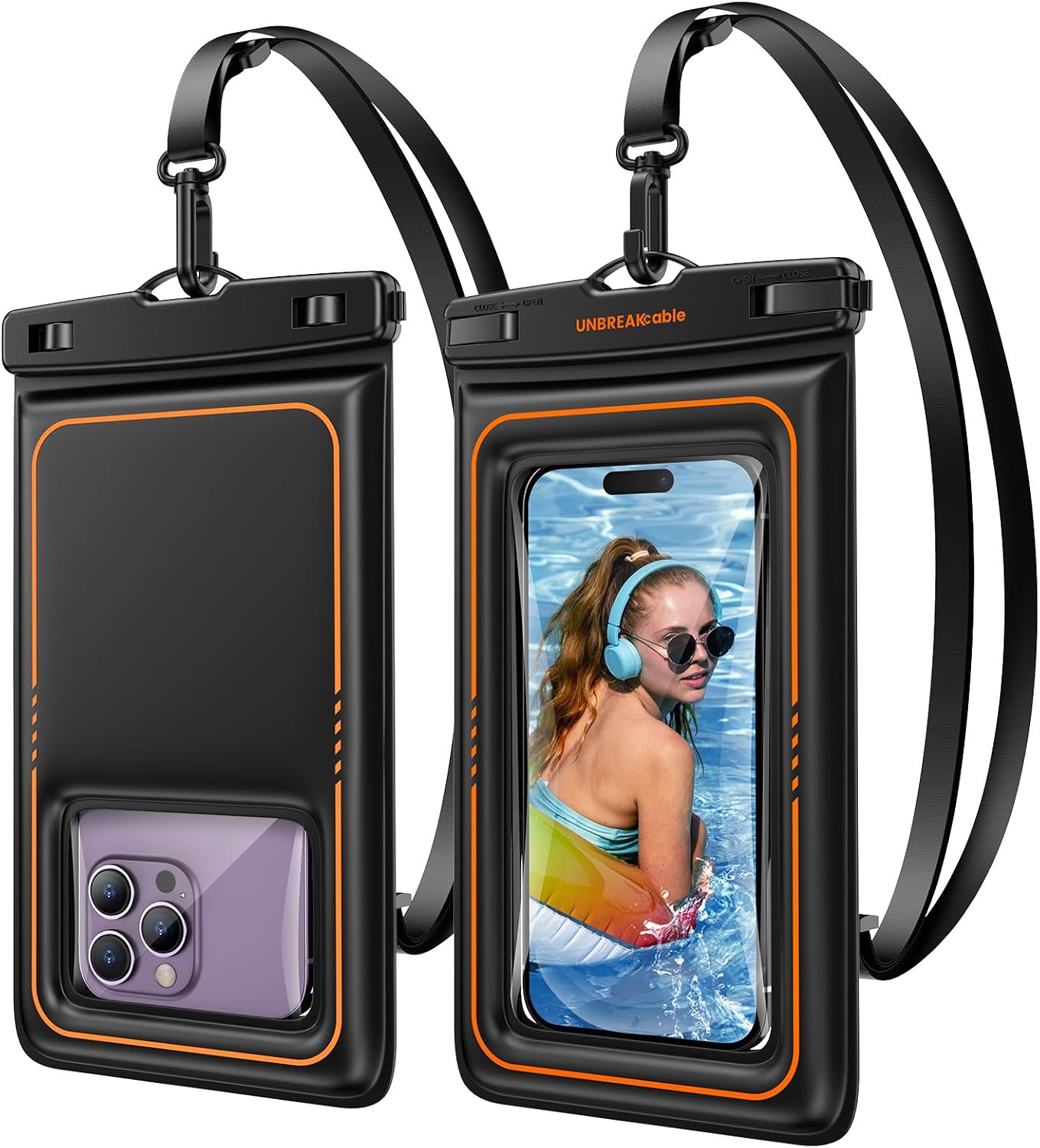  Waterproof Phone Pouch 2 Pack, Floating Waterproof Phone Case